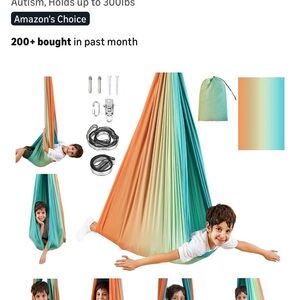 Kids Rainbow Sensory Swing